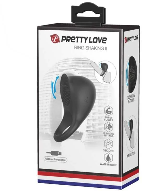 Pretty Love Male LYBAILE Pretty Love Ring Shacking II Juodas