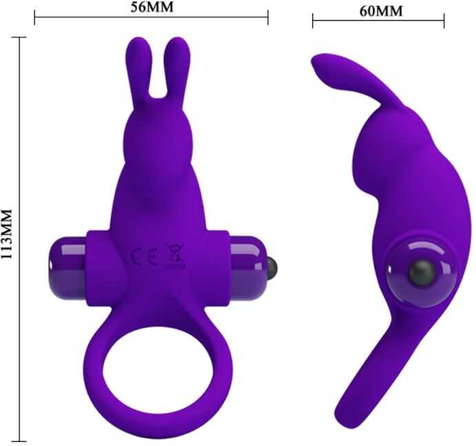BoT Pretty Love Vibrant Penis Ring vibracinis žiedas vyrams Triušis