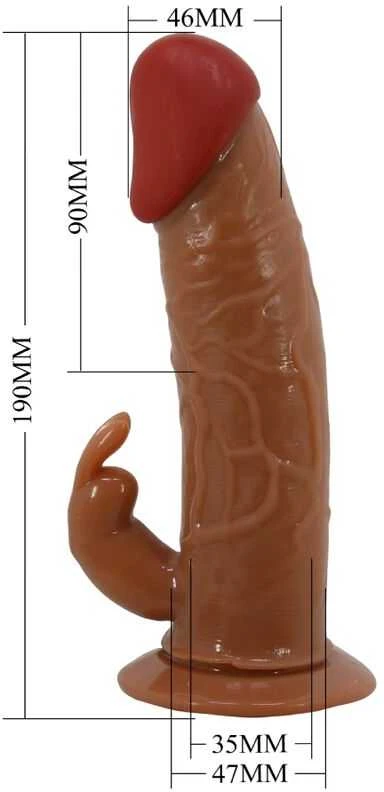 PRETTY LOVE - Marion, universalūs dirželiai, dildo 7.4''TPR, kelių greičių vibracija