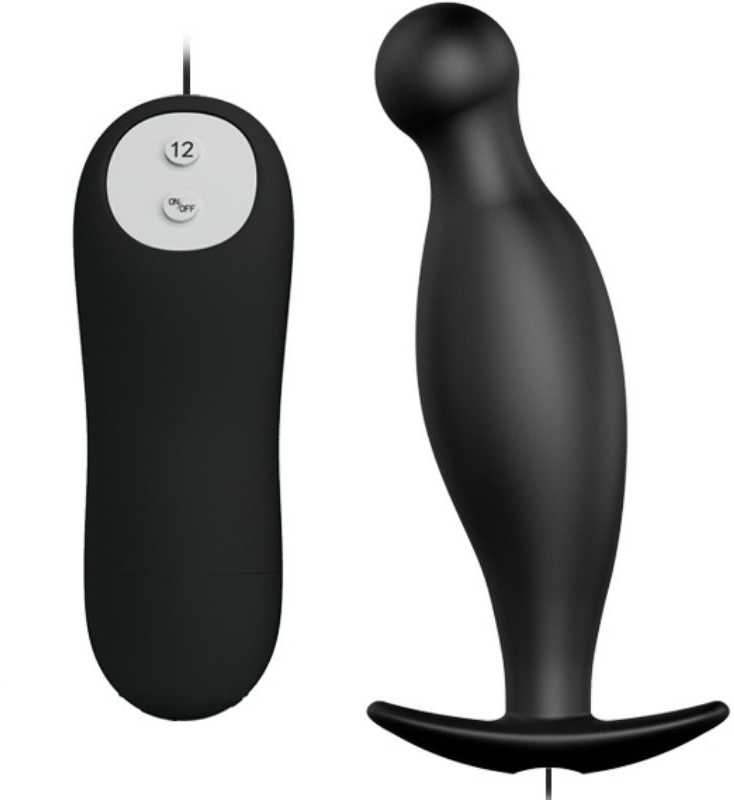 „Pretty Love“ vyriškas analinis kaištis prostatos masažui, 11 cm, 12 režimų