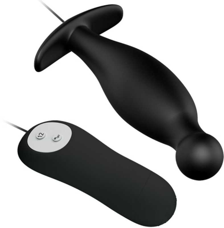 „Pretty Love“ vyriškas analinis kaištis prostatos masažui, 11 cm, 12 režimų