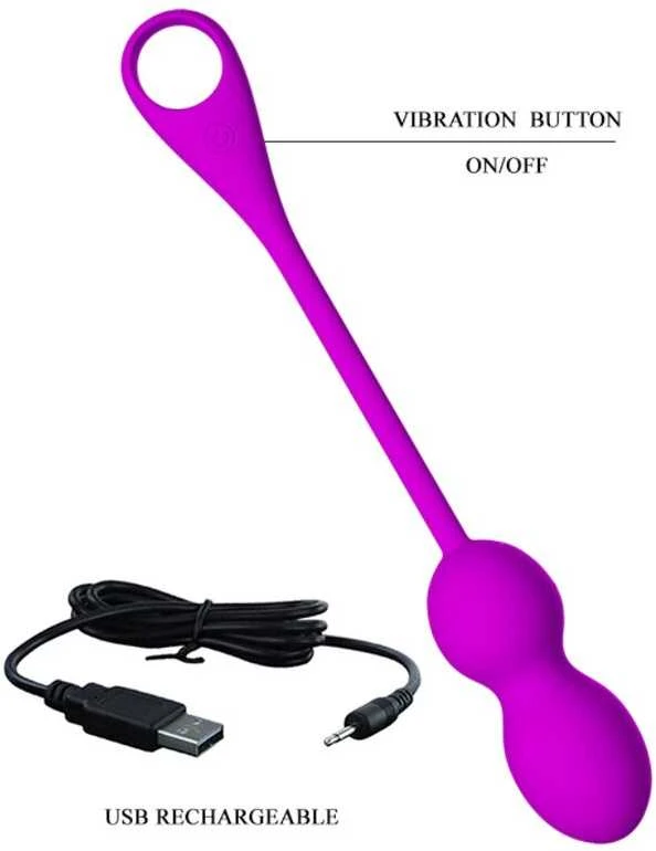 Pretty Love Smart LYBAILE Pretty Love Elvira Telefono valdymo vibro kamuoliukai Violetinė