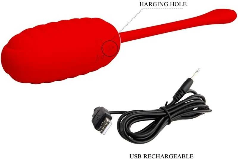 Pretty Love Smart GRAŽUOLĖ MEILĖ - KIRK EGG Raudona 12 funkcijų vibracijos
