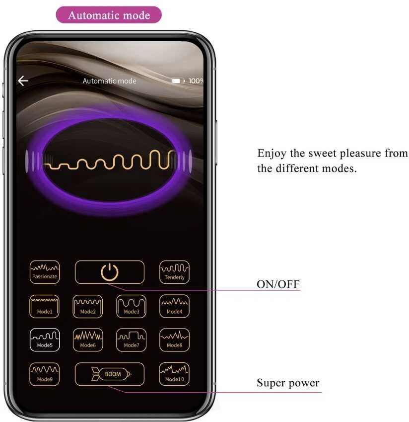 Pretty Love Smart PRETTY LOVE - LEVIATHAN programėle valdomas vibratorius, violetinis