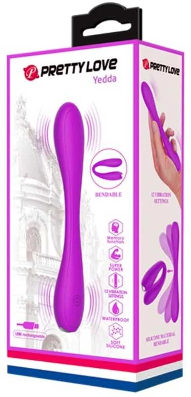 Pretty Love Smart Pretty Love Bendable vibratorius dvigubas g taško klitoris 17cm