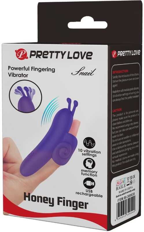 PRETTY LOVE – SRAIGĖS GALINGAS PURPURINIS PIRŠTU STIMULIATORIUS