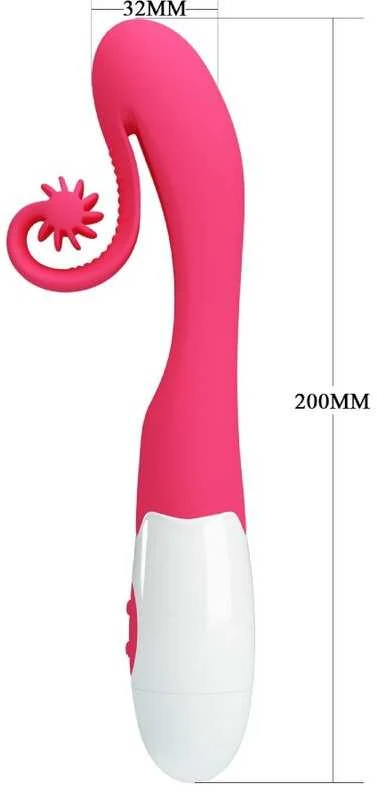 Rožinė ROMANCE - Rožinis VIBRATOR AND STIMULATOR 30 SPEEDS