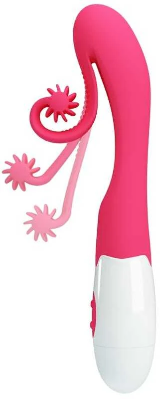 Rožinė ROMANCE - Rožinis VIBRATOR AND STIMULATOR 30 SPEEDS
