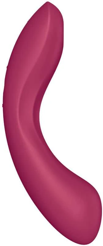 Satisfyer Curvy Trinity 1 klitorio stimuliatorius su raudona vibracija