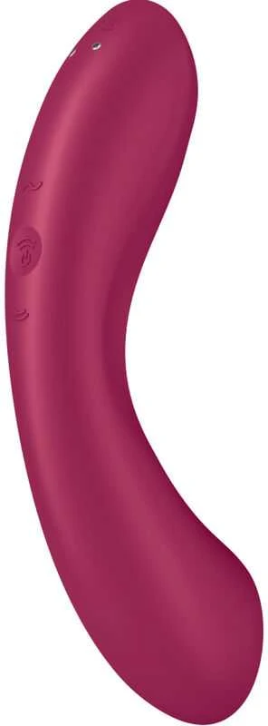 Satisfyer Curvy Trinity 1 klitorio stimuliatorius su raudona vibracija