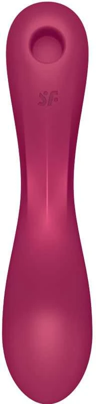 Satisfyer Curvy Trinity 1 klitorio stimuliatorius su raudona vibracija