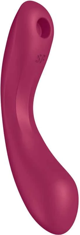 Satisfyer Curvy Trinity 1 klitorio stimuliatorius su raudona vibracija