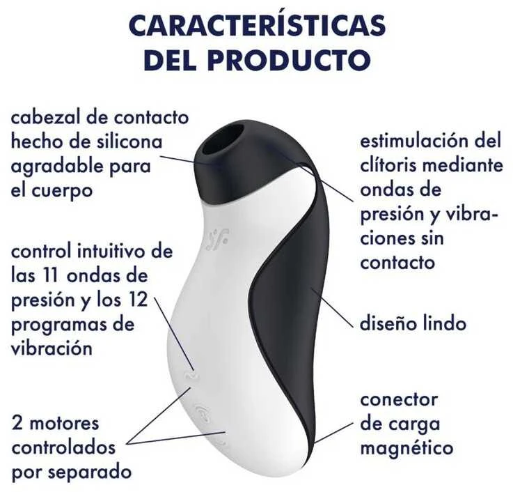 Satisfyer Orca Juodas & Baltas klitorio stimuliatorius