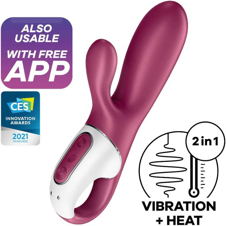„Satisfyer SATISFYER_Hot Bunny“ vibratorius su programėle „Connect“ Lila spalva