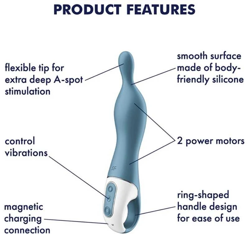 Satisfyer A-Mazing 1 Mėlyna A taško vibratorius