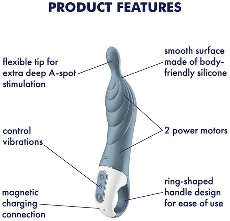 Satisfyer SATISFYER_A-Mazing 2 A-taško vibratorius Pilkas