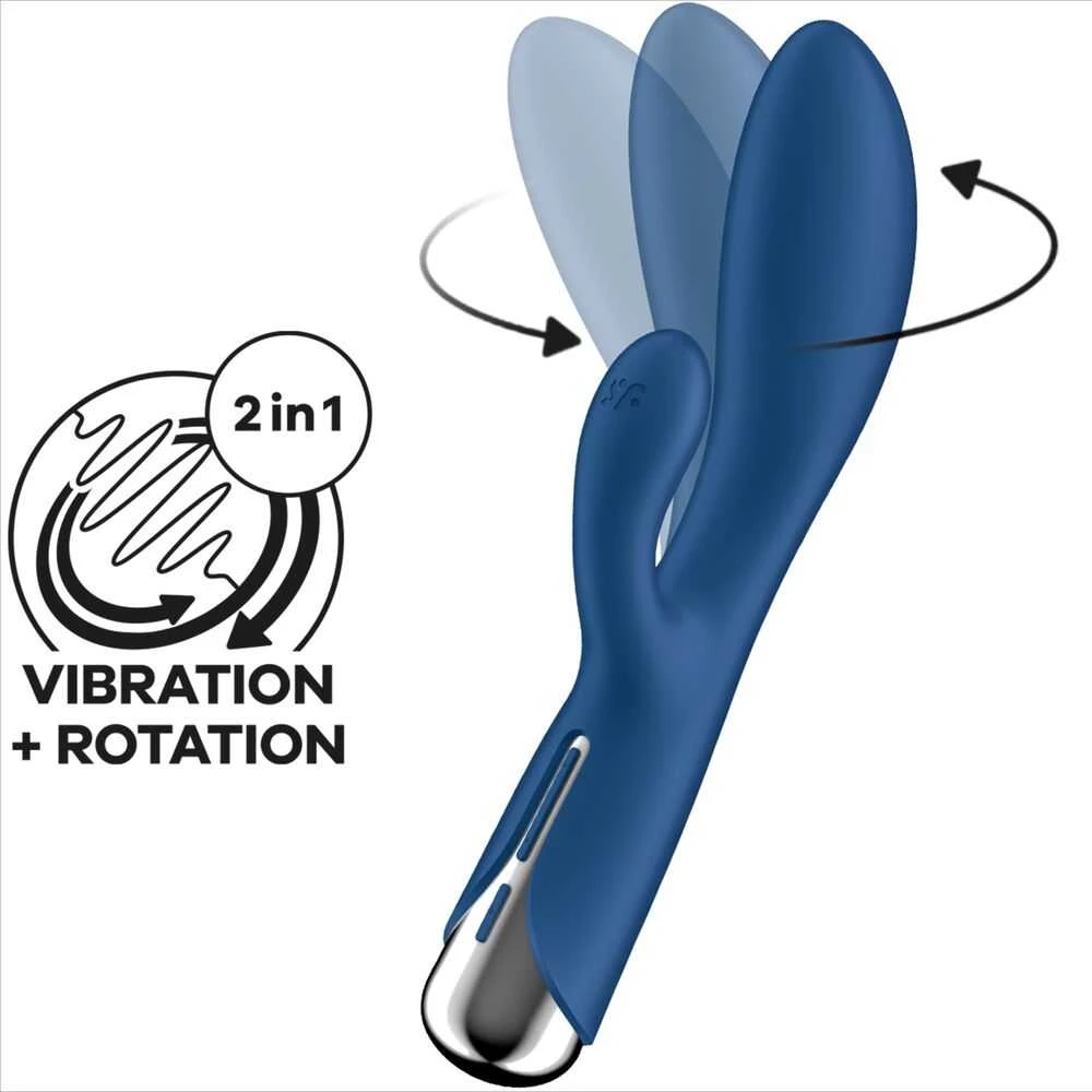 SATISFYER SPINNING RABBIT 1 MĖLYNAS