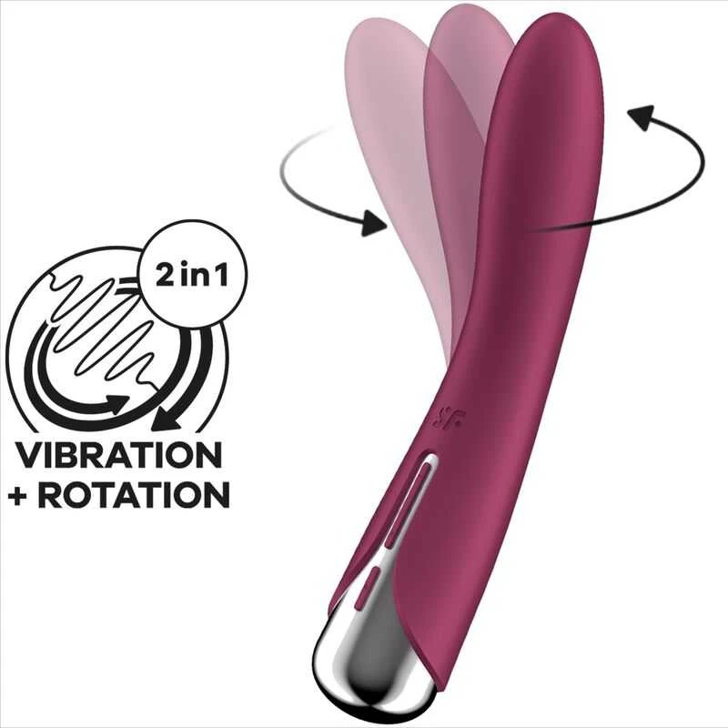 SATISFYER SPINNING VIBE 1 RAUDONA