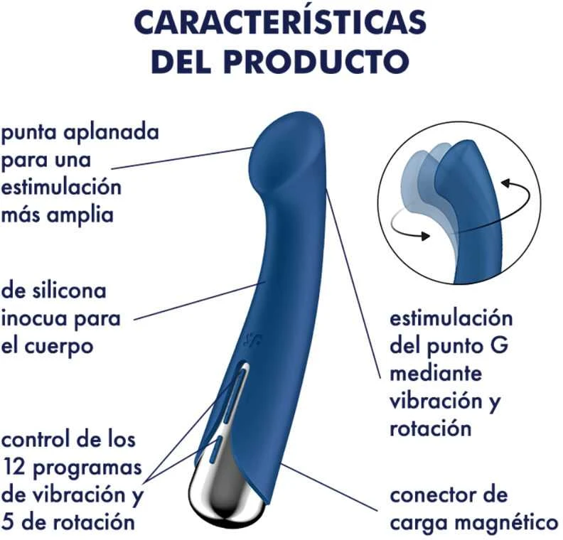 SATISFYER SUKANTIS G-TAŠKUI 1 MĖLYNAS
