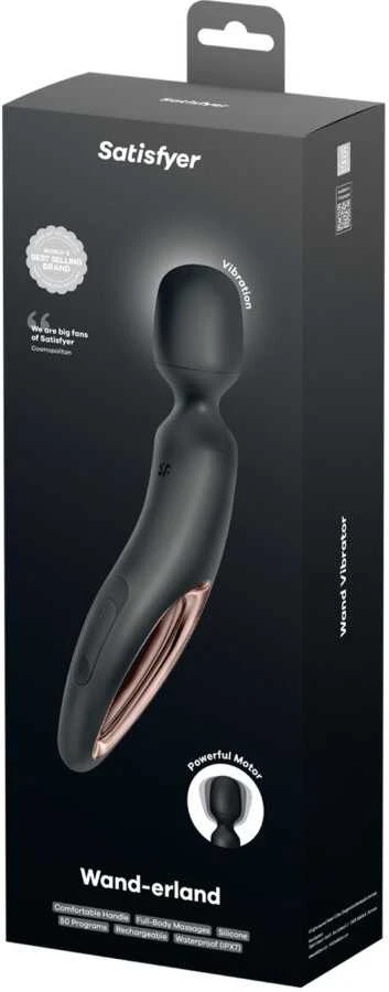 Satisfyer Wand Wand-erland (Juodas/Rosegold)