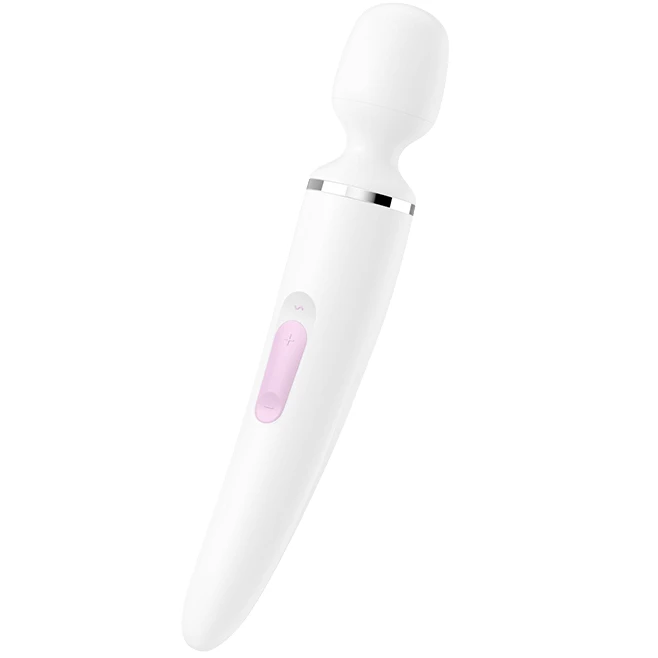 Satisfyer Wand-er Woman baltas/chromas