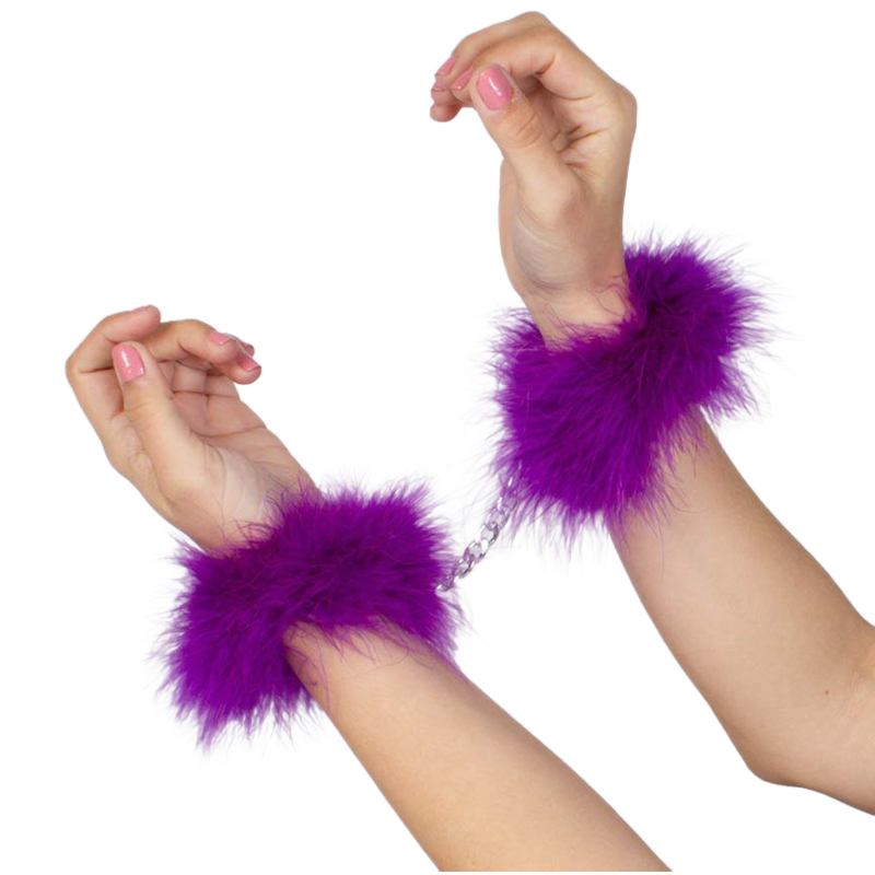 Secret Play Kajdanki-Violetinė Marabu Handcuffs