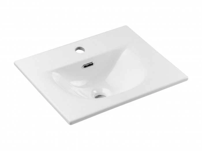 Comad 50x40 cm pakabinama balta vonios spintelė Nova su praustuvu