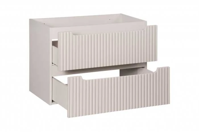 Comad 80x40 kašmyro spalvos pakabinama vonios spintelė Nova cashmere su keraminiu praustuvu