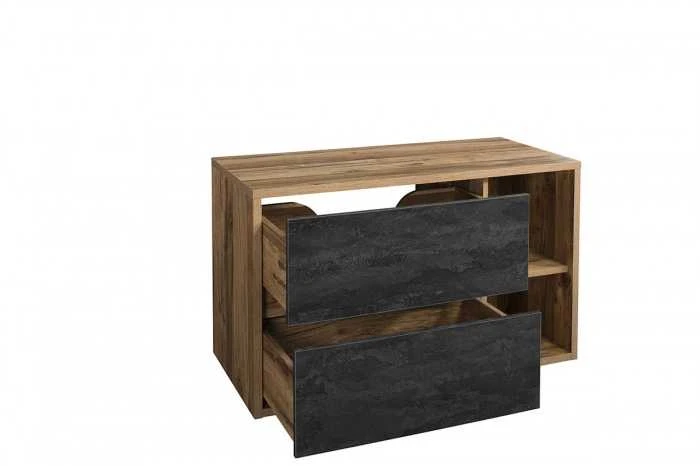 Comad ĄŽUOLO-BETONO SPALVOS PAKABINAMA VONIOS SPINTELĖ HAMPTONAS, 100 CM