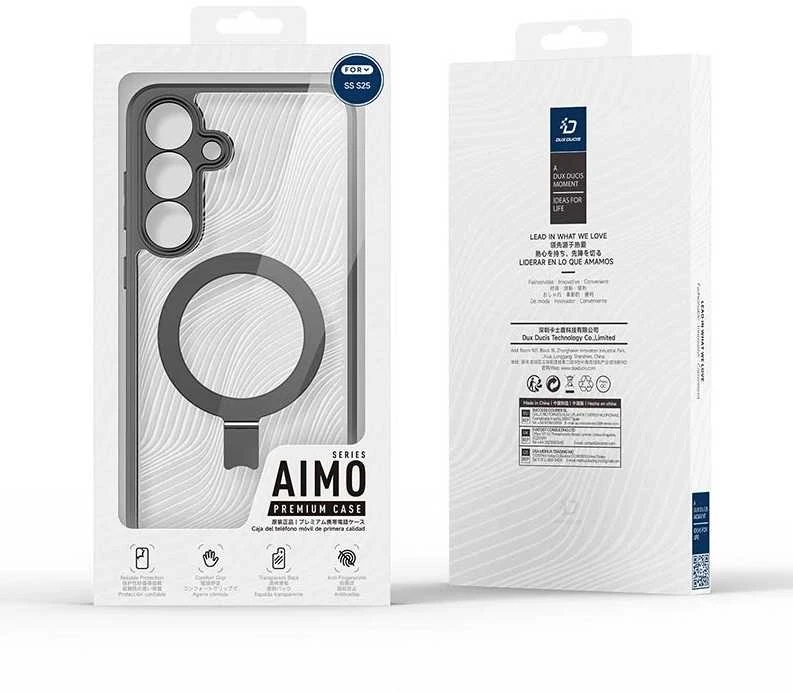 Dėklas Dux Ducis "Aimo Mag Stand" skirtas Apple iPhone 16 Plus juodas