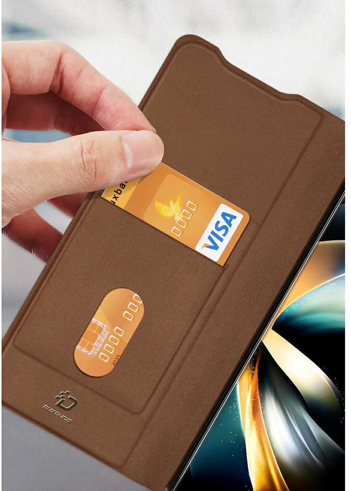 Dėklas Oem Dux Ducis "Bril" skirtas Samsung F936 Z Fold4 rudas