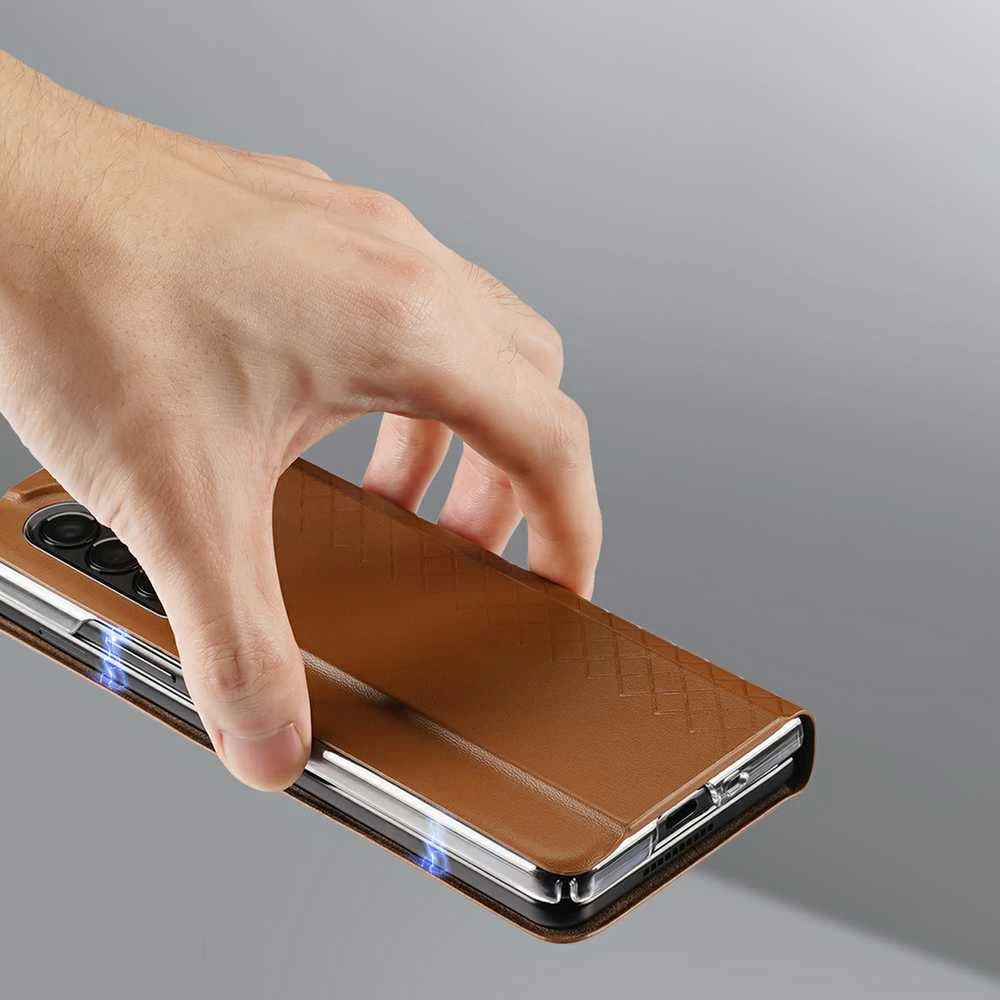 Dėklas Oem Dux Ducis "Bril" skirtas Samsung F936 Z Fold4 rudas