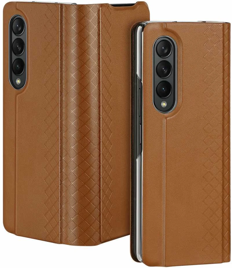Dėklas Oem Dux Ducis "Bril" skirtas Samsung F936 Z Fold4 rudas