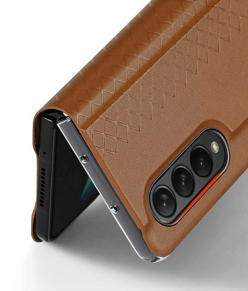Dėklas Oem Dux Ducis "Bril" skirtas Samsung F936 Z Fold4 rudas