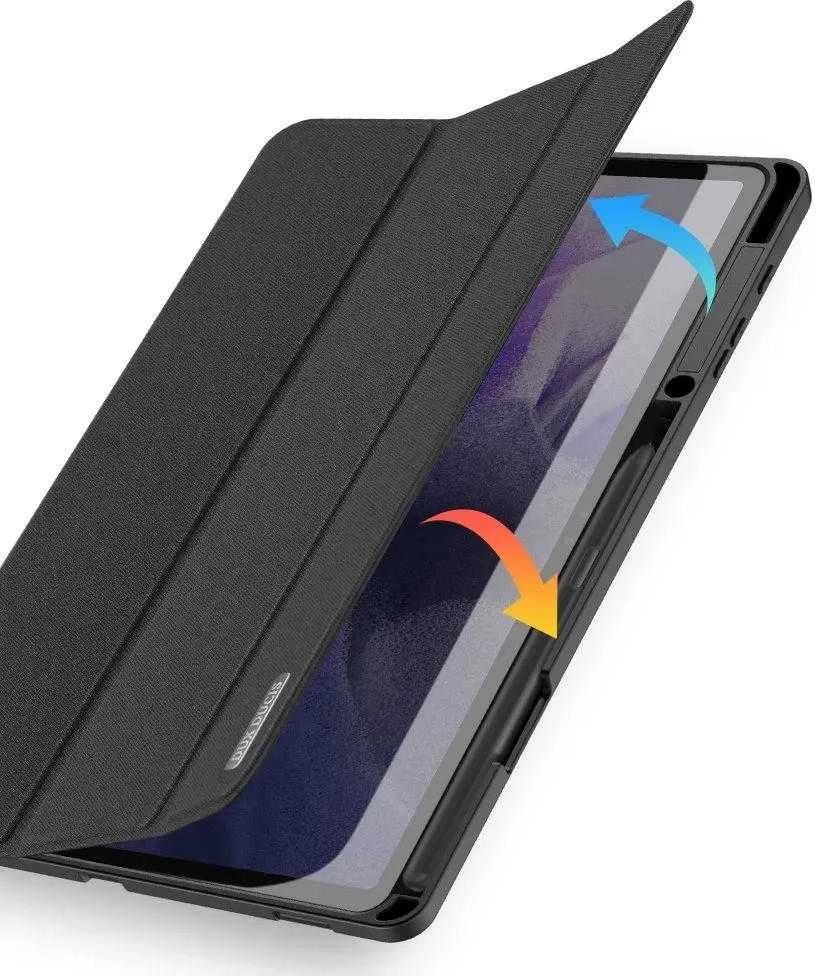 Dėklas Dux Ducis Domo Samsung X800/X806 Tab S8 Plus/T730/T736B Tab S7 FE 2021/T970/T976B Tab S7 Plus 12.4 juodas