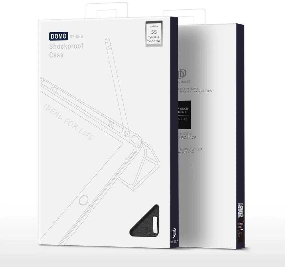 Dėklas Dux Ducis Domo Samsung X800/X806 Tab S8 Plus/T730/T736B Tab S7 FE 2021/T970/T976B Tab S7 Plus 12.4 juodas