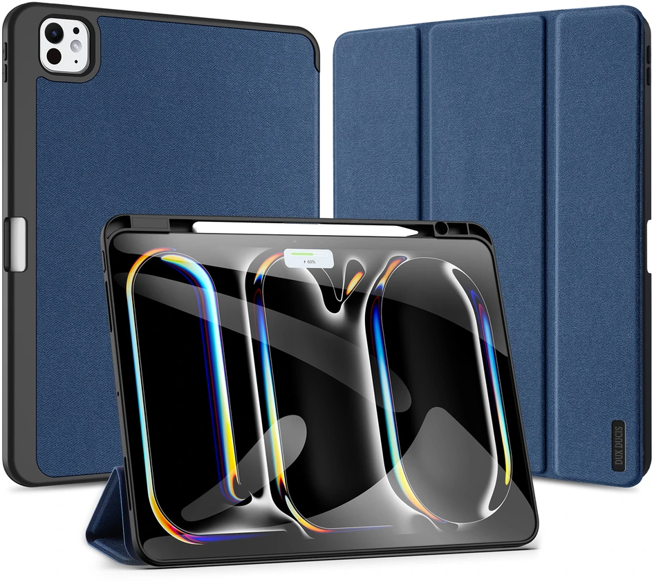 Dėklas Dux Ducis Domo Apple iPad Air 4/5/6/7/M4 2020/2022/2024/2025/2026 10.9/11 tamsiai mėlynas