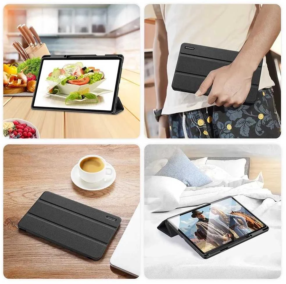 Dėklas Dux Ducis Domo Samsung X800/X806 Tab S8 Plus/T730/T736B Tab S7 FE 2021/T970/T976B Tab S7 Plus 12.4 juodas
