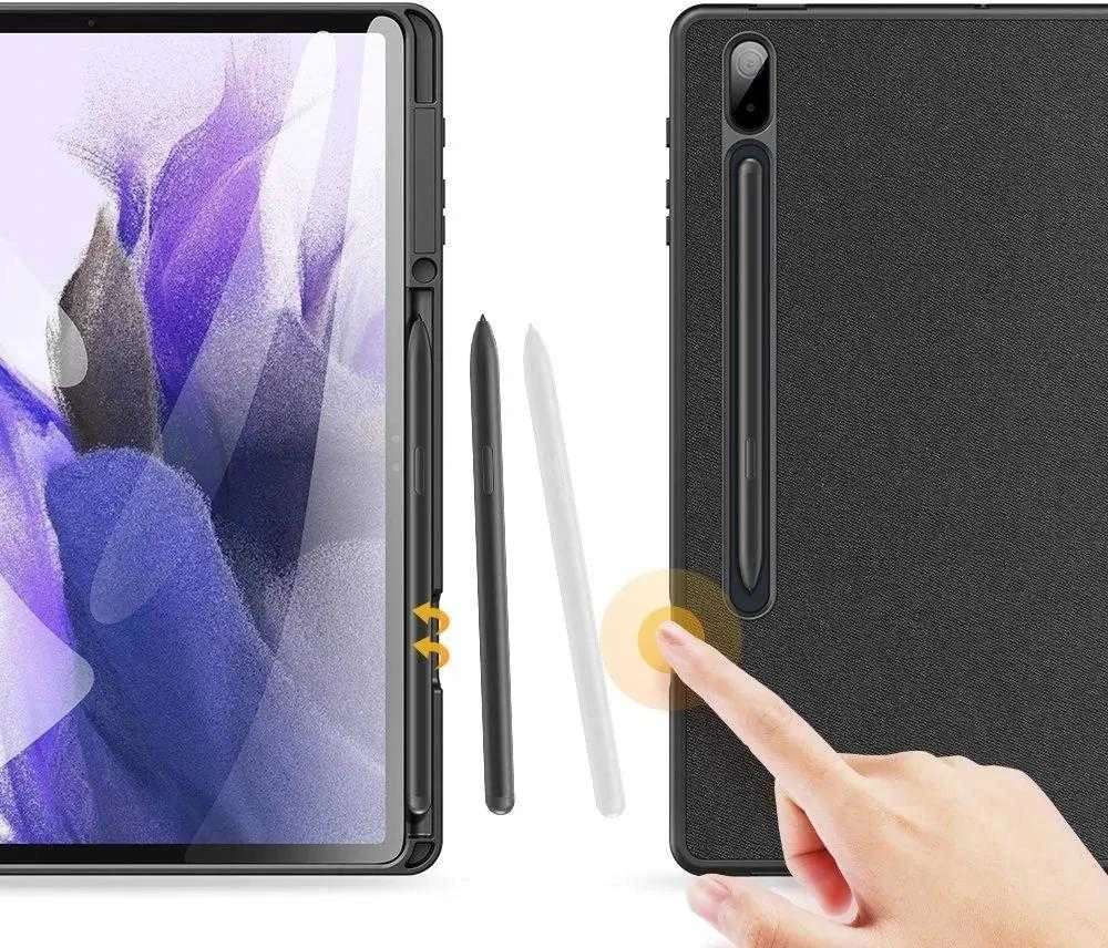Dėklas Dux Ducis Domo Samsung X800/X806 Tab S8 Plus/T730/T736B Tab S7 FE 2021/T970/T976B Tab S7 Plus 12.4 juodas