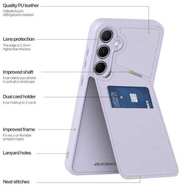 Dėklas Dux Ducis "Rafi II" skirtas Samsung A556 A55 5G violetinis