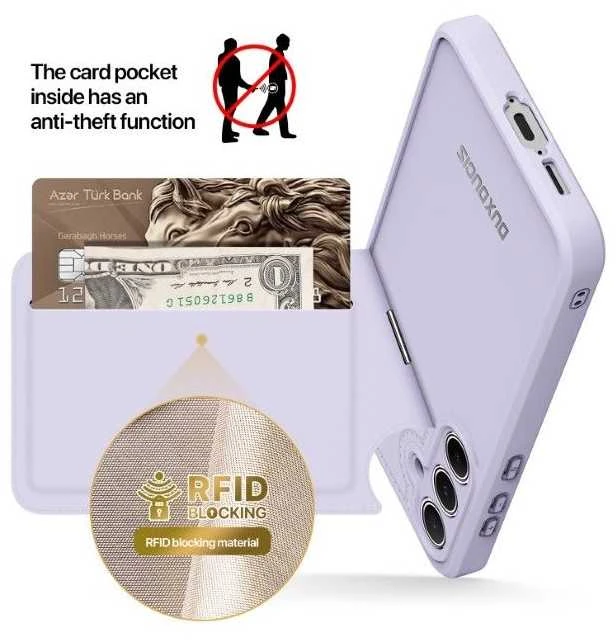 Dėklas Dux Ducis "Rafi II" skirtas Samsung A556 A55 5G violetinis