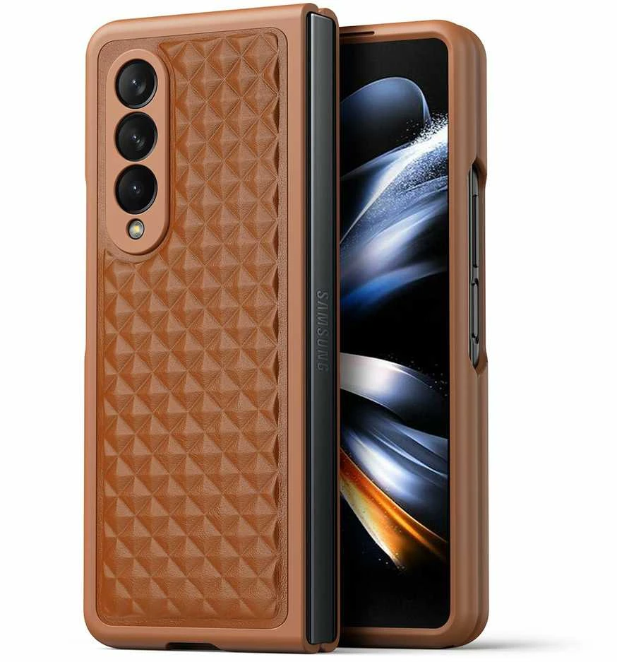 Dux Ducis Venice dėklas skirtas Samsung Galaxy Z Fold 4, rudas