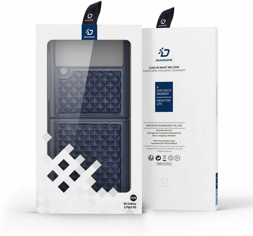 Dux Ducis Venice dėklas skirtas Samsung Z Flip 3 5G, mėlynas