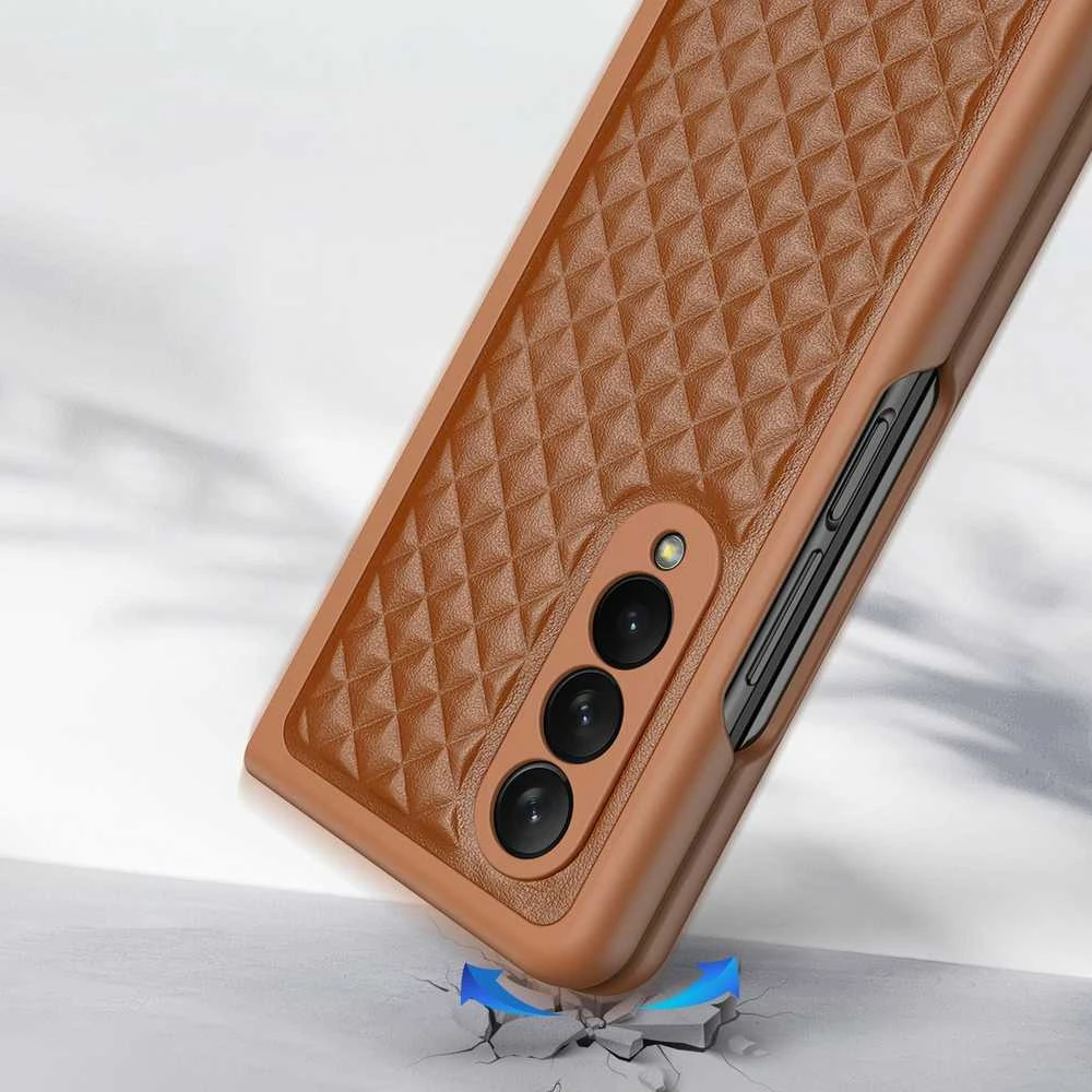 Dux Ducis Venice dėklas skirtas Samsung Galaxy Z Fold 4, rudas