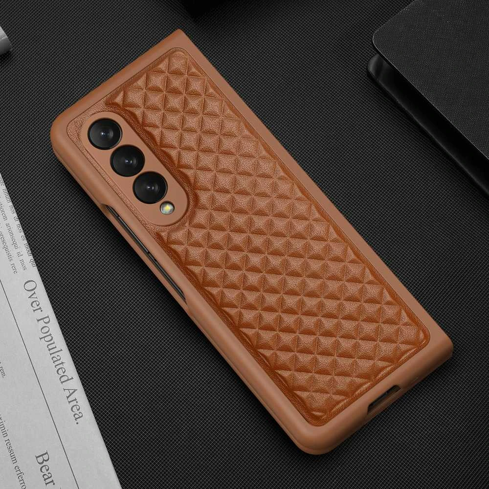 Dux Ducis Venice dėklas skirtas Samsung Galaxy Z Fold 4, rudas