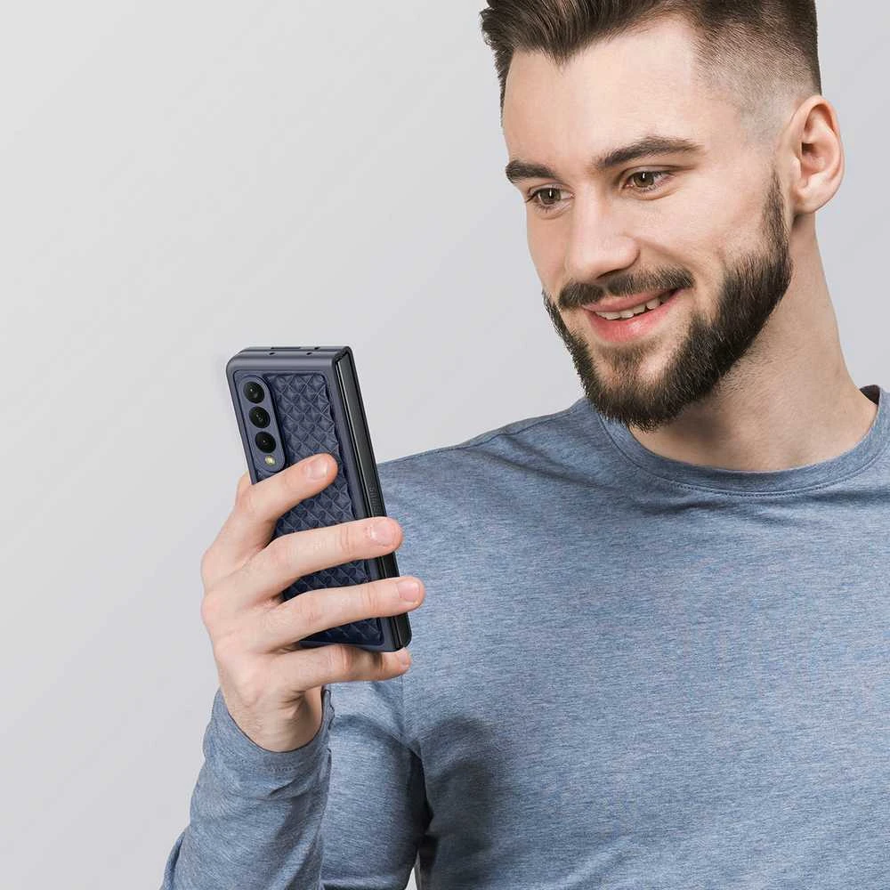 Dux Ducis Venice dėklas skirtas Samsung Z Fold 4 5G, mėlynas