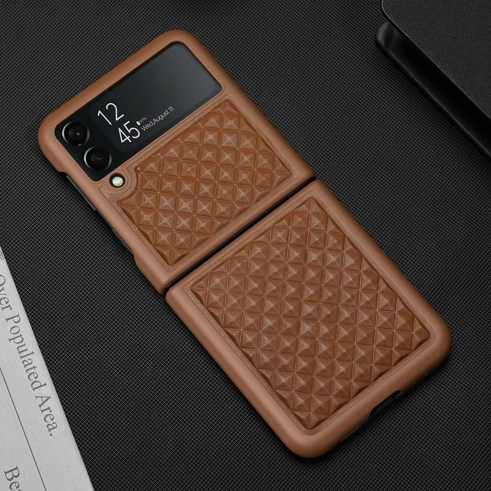 Dux Ducis Venice dėklas skirtas Samsung Galaxy Z Flip 4, rudas