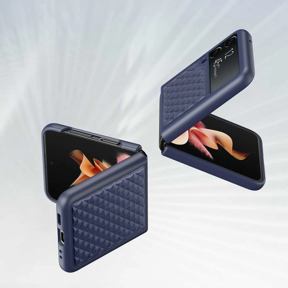 Dux Ducis Venice dėklas skirtas Samsung Z Flip 3 5G, mėlynas