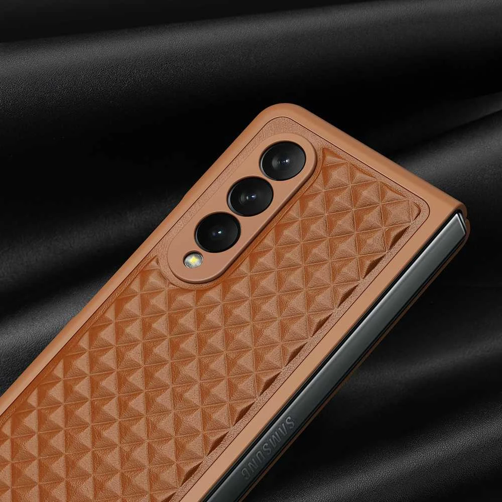 Dux Ducis Venice dėklas skirtas Samsung Galaxy Z Fold 4, rudas