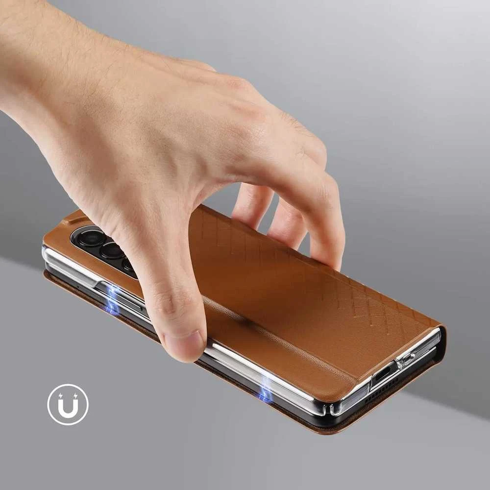 Dėklas Oem Dux Ducis "Bril" skirtas Samsung F936 Z Fold4 rudas